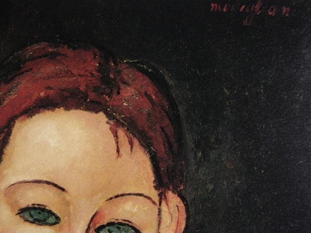 アメデオ・モディリアーニ、少女の肖像、希少画集画、新品高級額・額装付