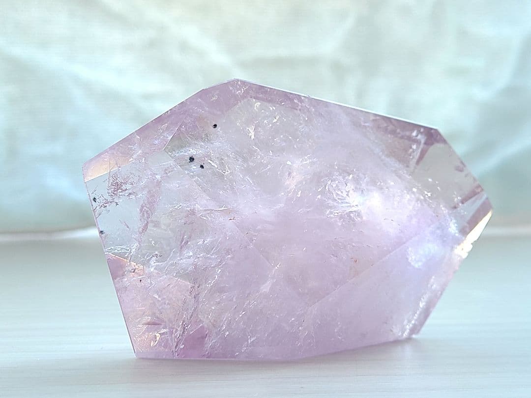 稀少◆ロマネサイトインアメジスト◆天然石置物　紫水晶　ディスプレイ　コレクション