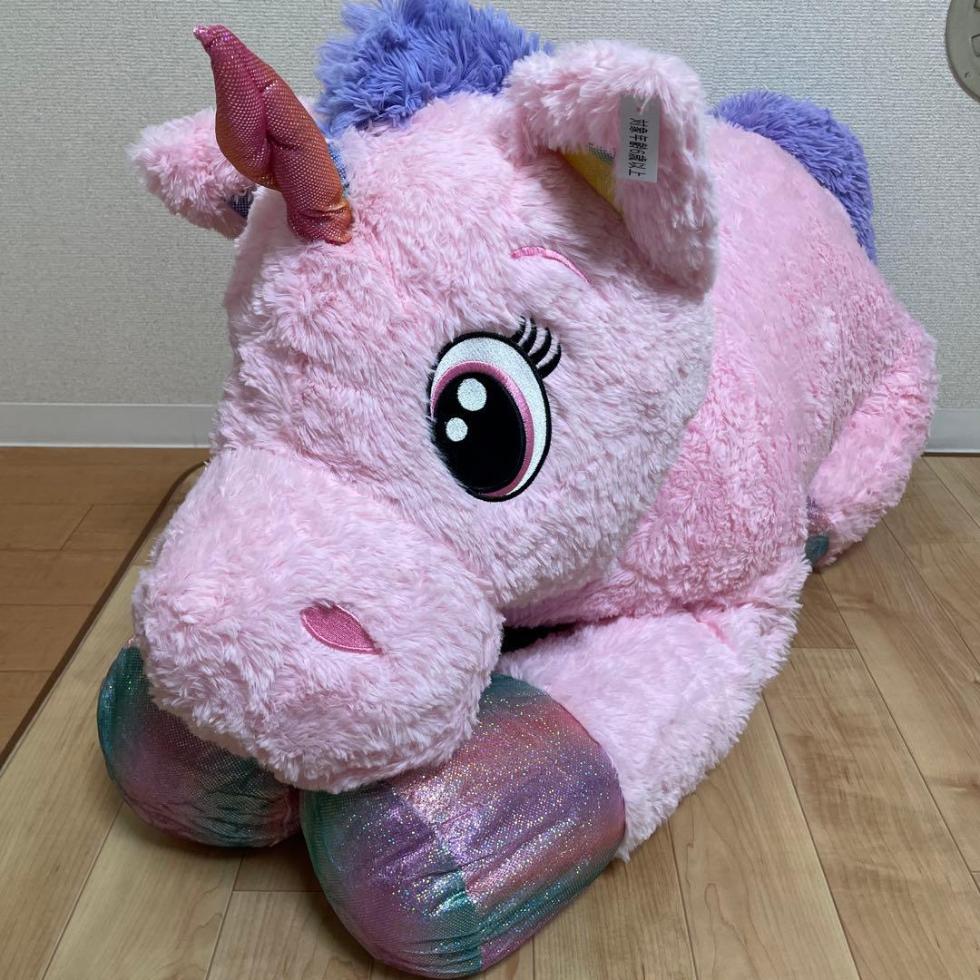 ユニコーン　特大ぬいぐるみ　ピンク色