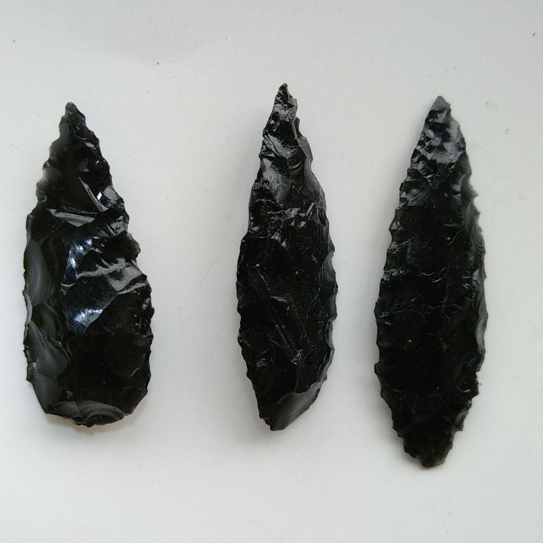 縄文石器 模写 257 石器 サンプル　黒曜石