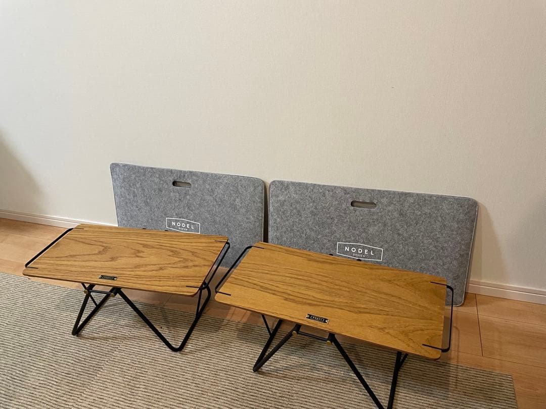 ノデルデザイン バタフライテーブル/S ビンテージオーク2個セットです。