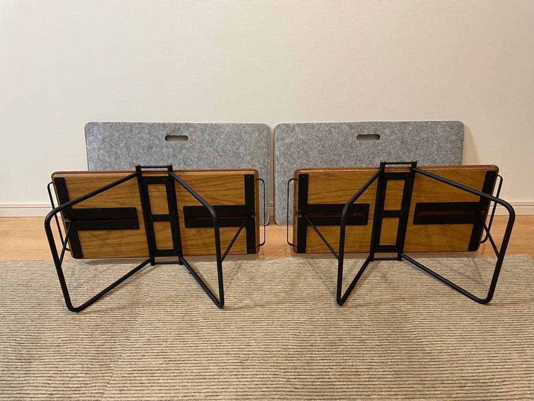 ノデルデザイン バタフライテーブル/S ビンテージオーク2個セットです。