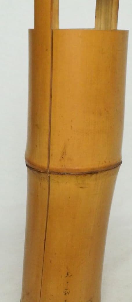 在銘あり　竹の花活け　花入　竹筒花入　茶道具　共箱