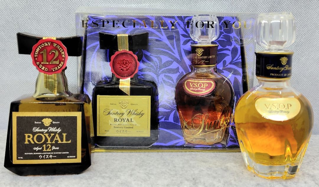 黒角 白角 山崎10年グリーンラベル 山崎12年 クレスト ローヤル ミニボトル