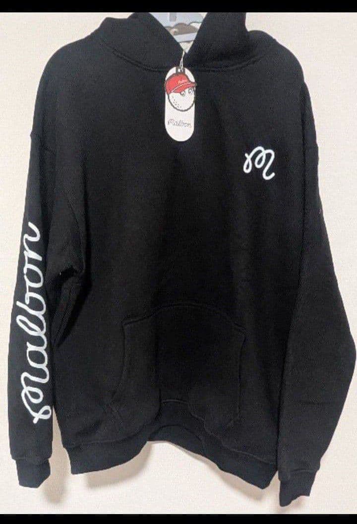 ★即発送&XL★マルボンゴルフ Malbon 長袖 厚手裏起毛パーカートレーナー