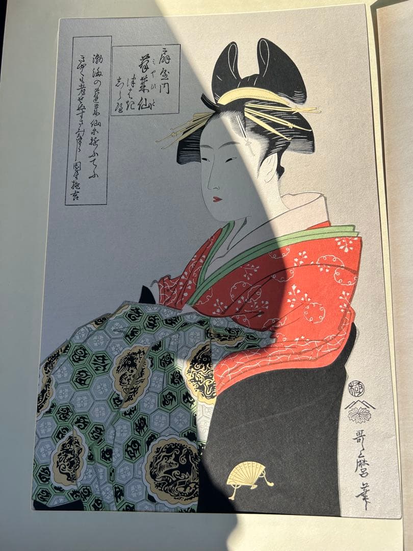 画像追加　アンティーク　未刊 浮世絵美人名画撰　アダチ版画研究所