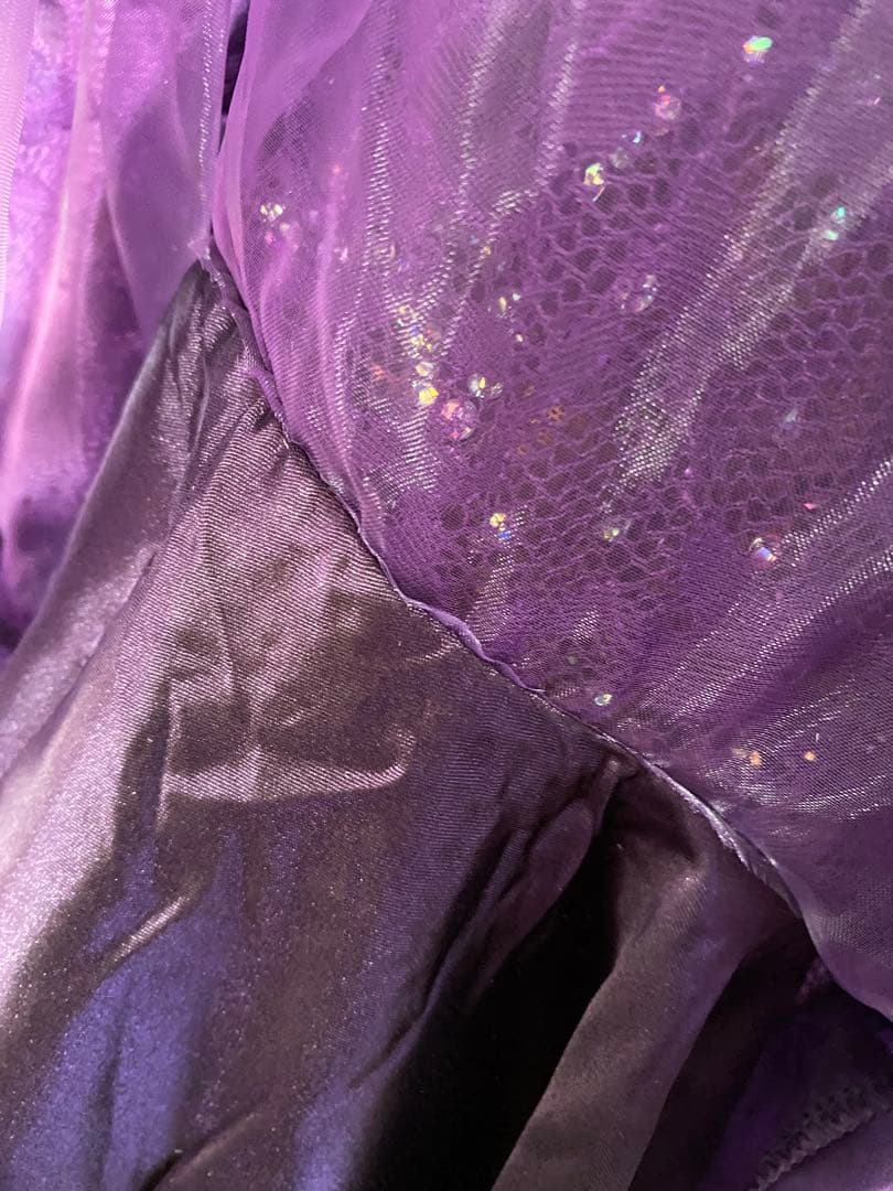 社交ダンス　ラテンドレス　紫　パープル