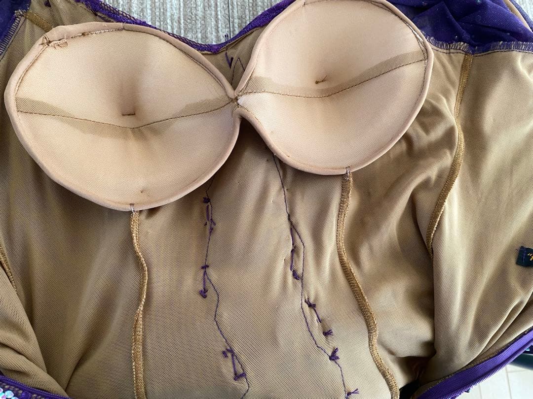 社交ダンス　ラテンドレス　紫　パープル