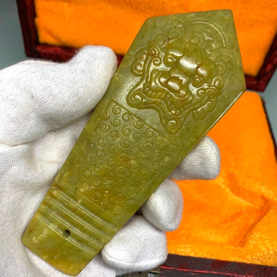 旧蔵時代物文房具　万年の歳月が育んだ 魂の結晶高古玉 天然玉石　文鎮レア本物保証