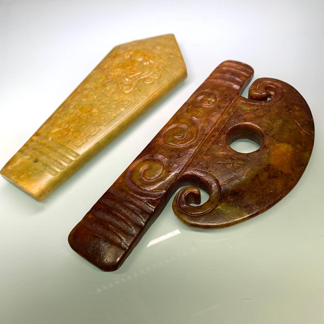 旧蔵時代物文房具　万年の歳月が育んだ 魂の結晶高古玉 天然玉石　文鎮レア本物保証