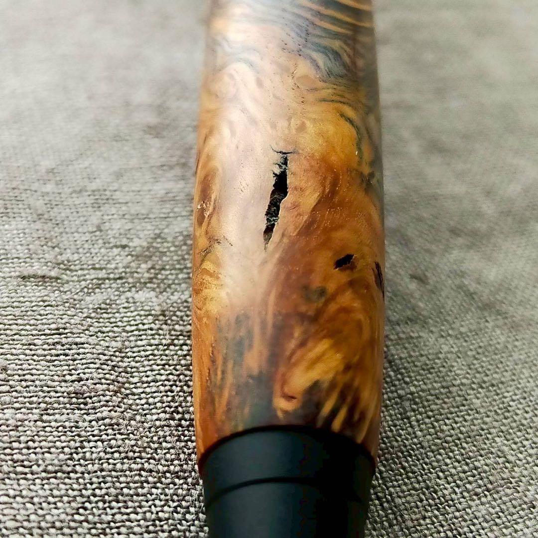 【水鳥】　スタビライズドウッド　ハンドメイド　木軸ボールペン　G2　ブラック