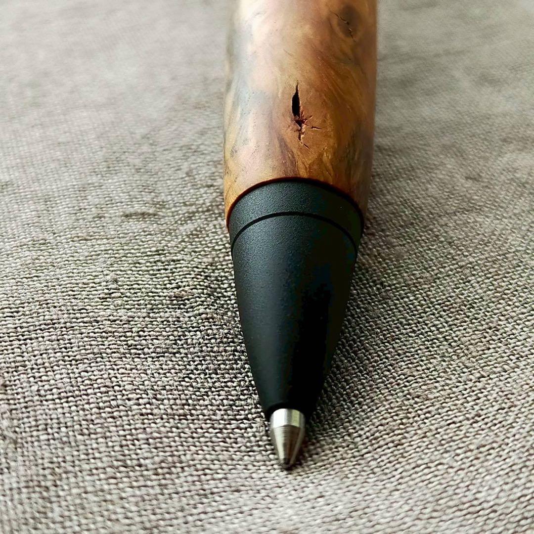 【水鳥】　スタビライズドウッド　ハンドメイド　木軸ボールペン　G2　ブラック