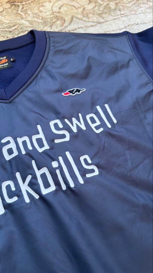 新品 rough＆swell ROCHESTER V SWEAT ネイビー L