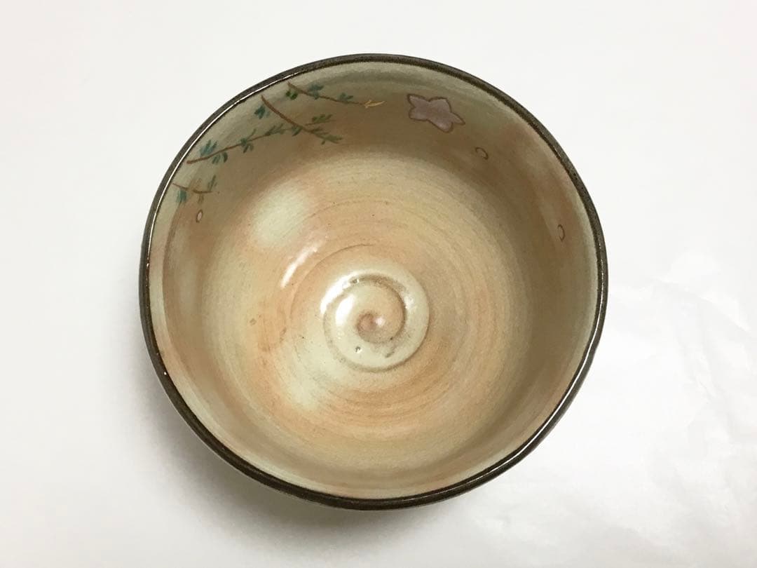 茶道具 古物品 茶碗 桃柳 勝龍寺窯 木箱入