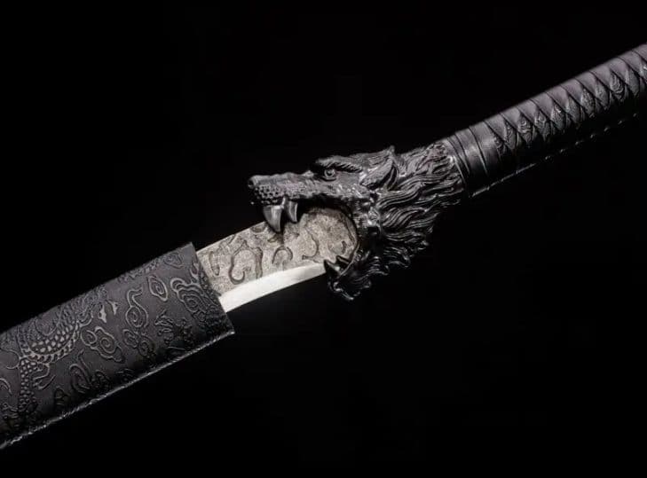 【狼蛇剣】古兵器 武具 刀装具 日本刀　模造刀 居合刀 武士道 鑑賞用 美術刀