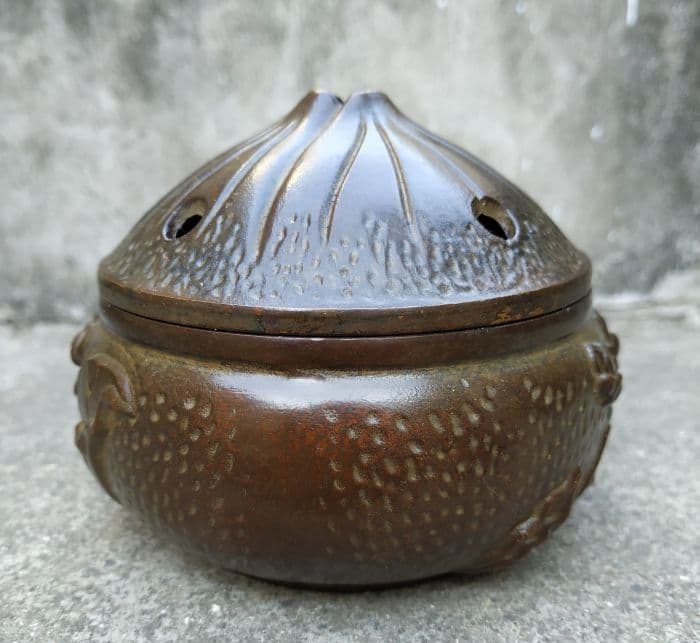 銅器 香炉 蓮花香炉 茶道具 香道具 室内薫香炉 装飾品 工芸品 置物