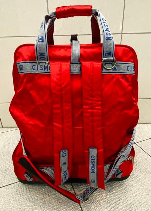 【使用1回のみ】シスモン　スキーバッグ　キャスター付　背負える　斜めがけ　赤　s