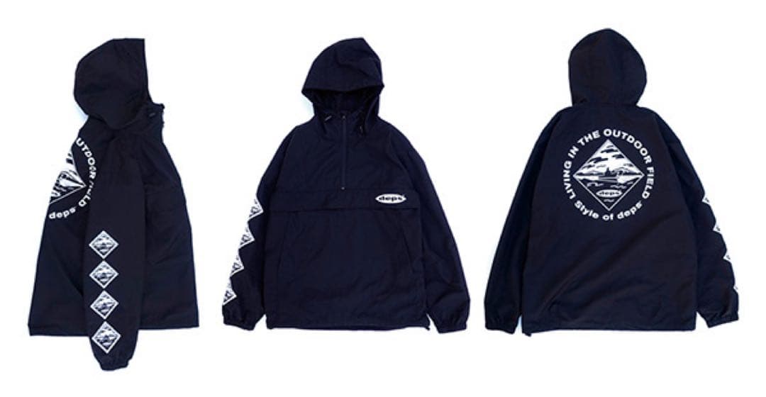 Mサイズ！撥水！デプス アノラックジャケット バックプリント アウトドアスタイル