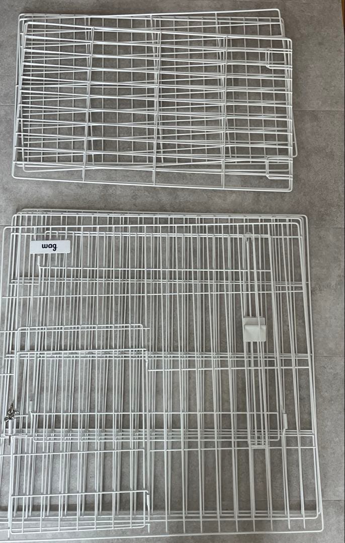 wag スリムキャットケージ　2段　ペット用品　猫　白　シンプル　インテリア