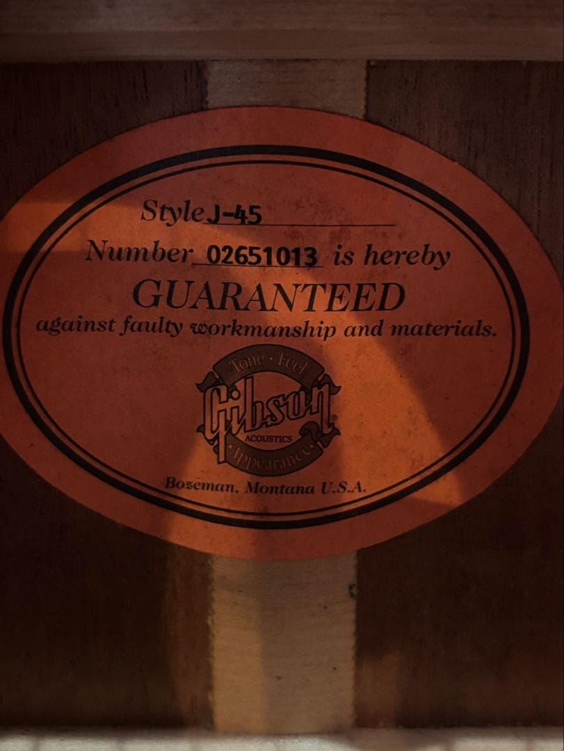 【 Gibson / アコースティックギター 】J-45 ギブソン