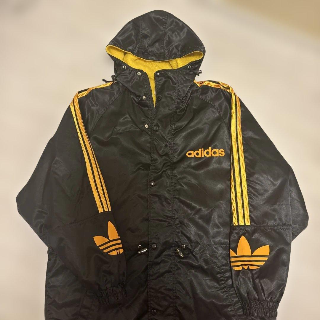 adidas デサント　ベンチコート　ビックロゴ　XL相当　良品