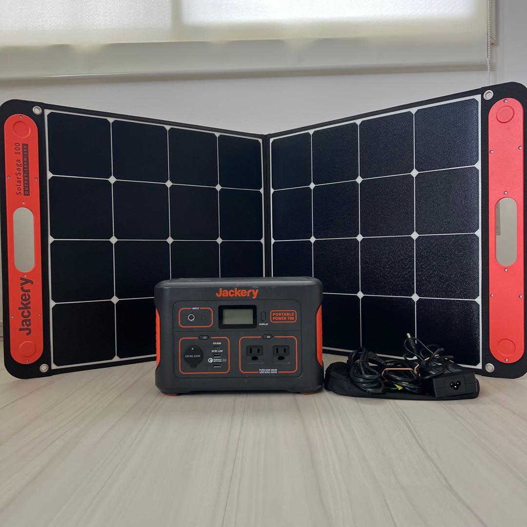 Jackery 708 SolarSaga 100 ポータブル電源セット