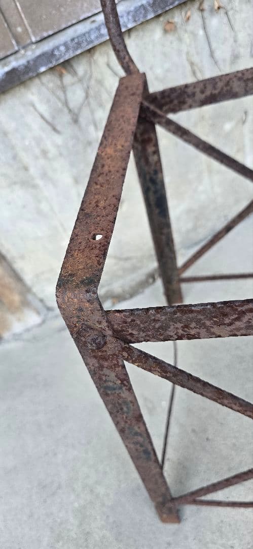 アンティーク アイアンチェア 一点もの｜鉄製 ガーデンチェア 店舗什器