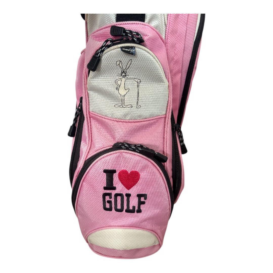 パーリーゲイツ スタンド キャディ バッグ ピンク 軽量 7分割