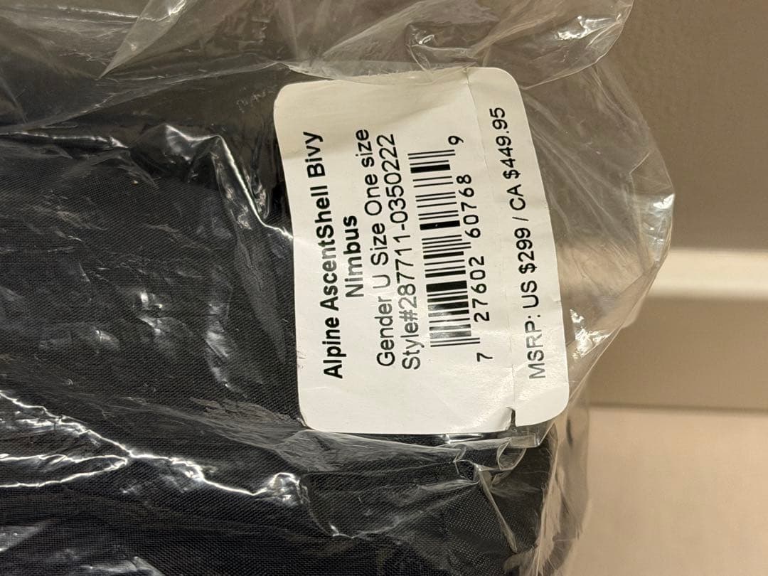 OUTDOOR RESEARCH AlpineAscentBivy 新品