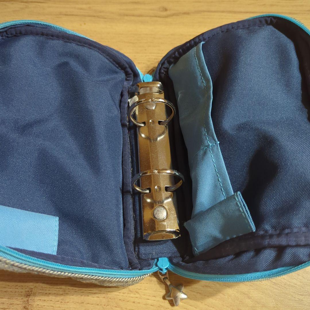 【平成レトロ】デニム ポーチ 2穴バインダーシール帳