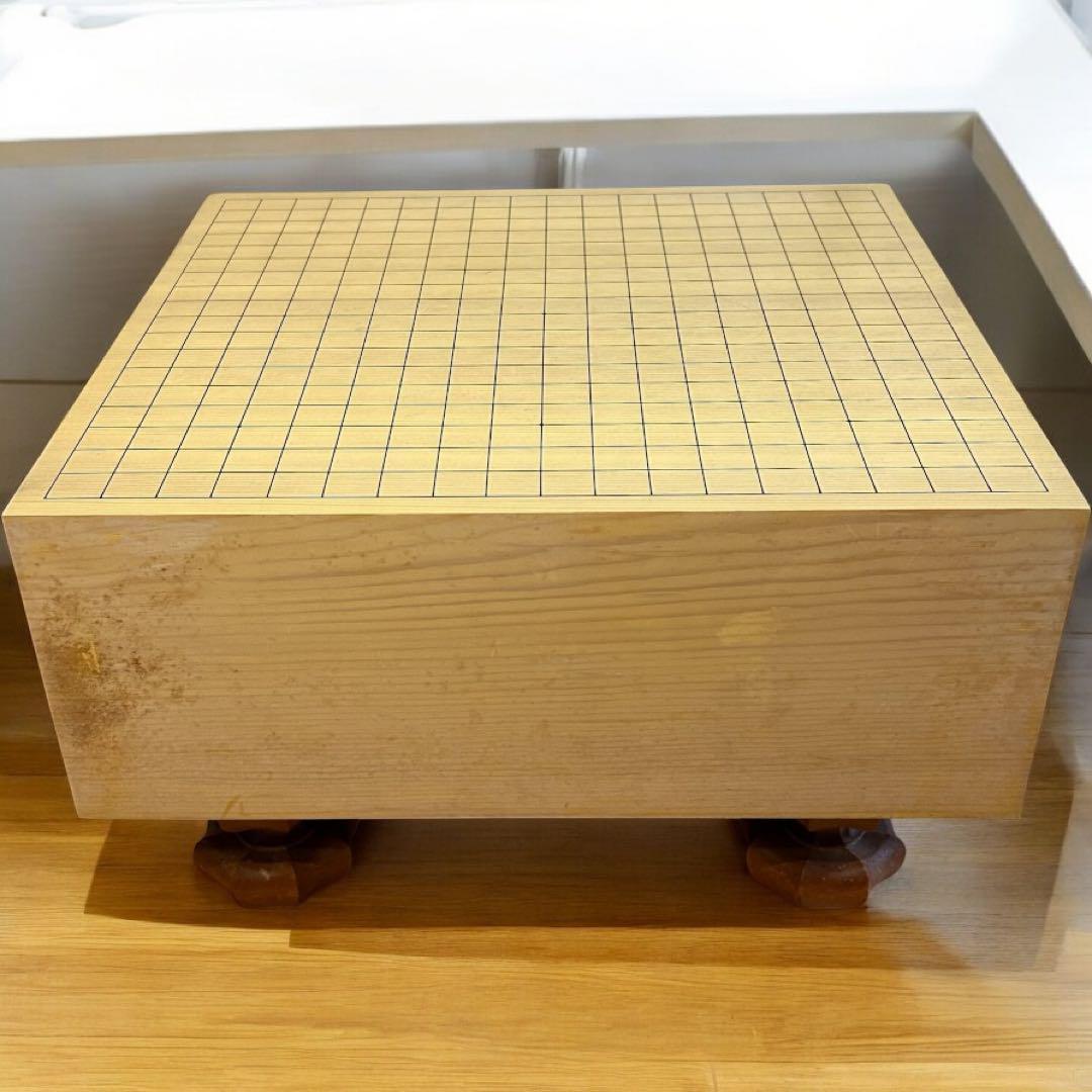 極上囲碁セット✨本榧 脚付き囲碁盤〈5.8寸〉 蛤碁石181個＋那智黒182個