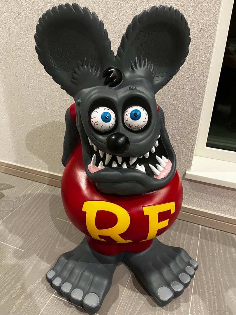 ラットフィンク (Rat Fink) ビッグソフビバンク　 ダークグレー