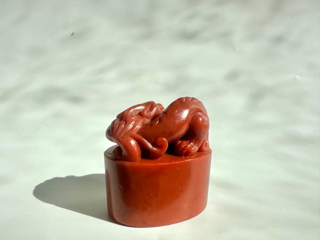 【螭虎】 古獣　美品　高級印材　篆刻　印石　ラオス　印石　水凍