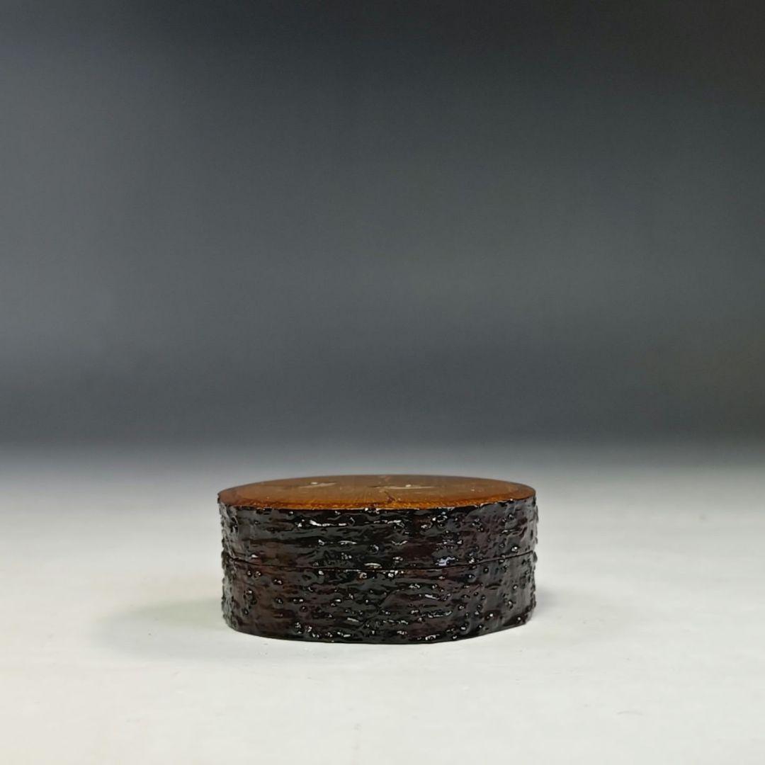 イ801 香合『中林星山作』『竹　雀すずめ蒔絵　香合　共箱』茶道具　漆塗