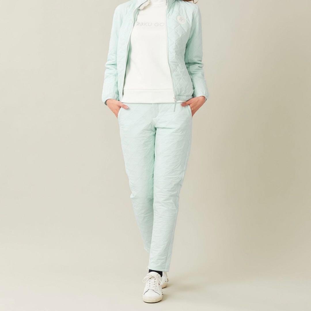 【新品未使用】23区ゴルフ M 高級ダイヤキルト 中綿ベーシックテーパードパンツ