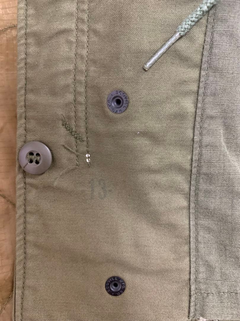 希少サイズ　M-65 米軍実物　3rd ブラスジップ　vintage アメリカ