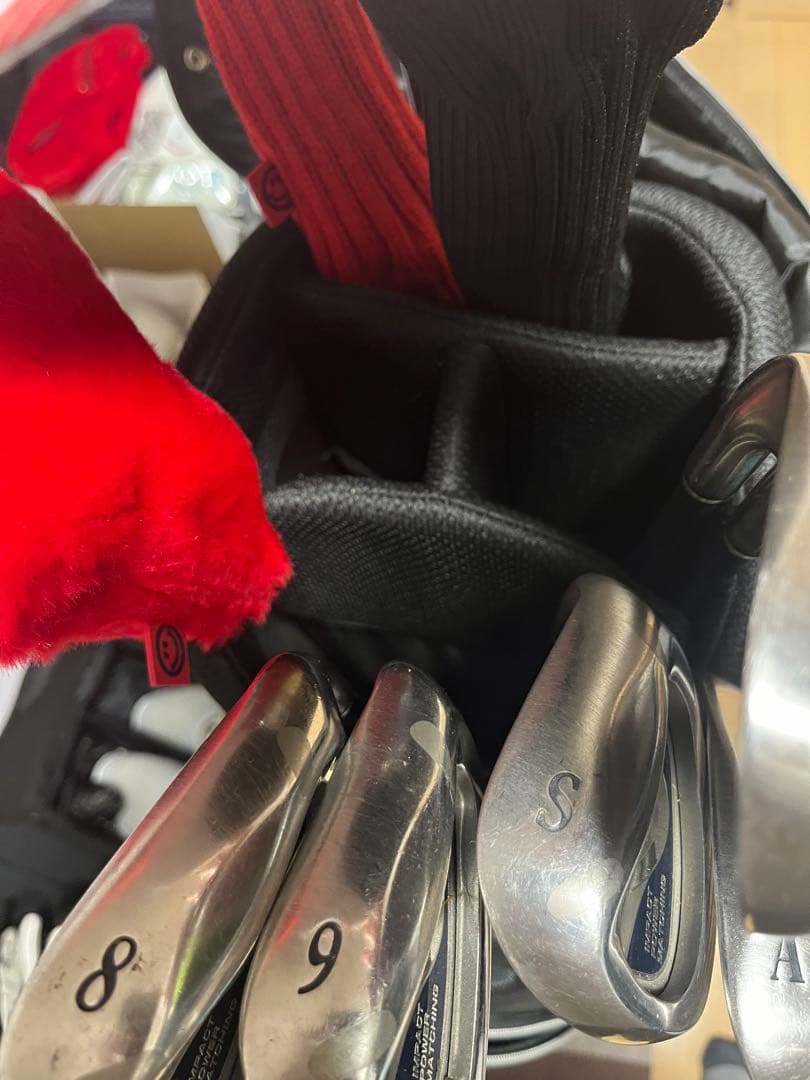 XXIO ブラック キャディバッグ チェッカーパターン