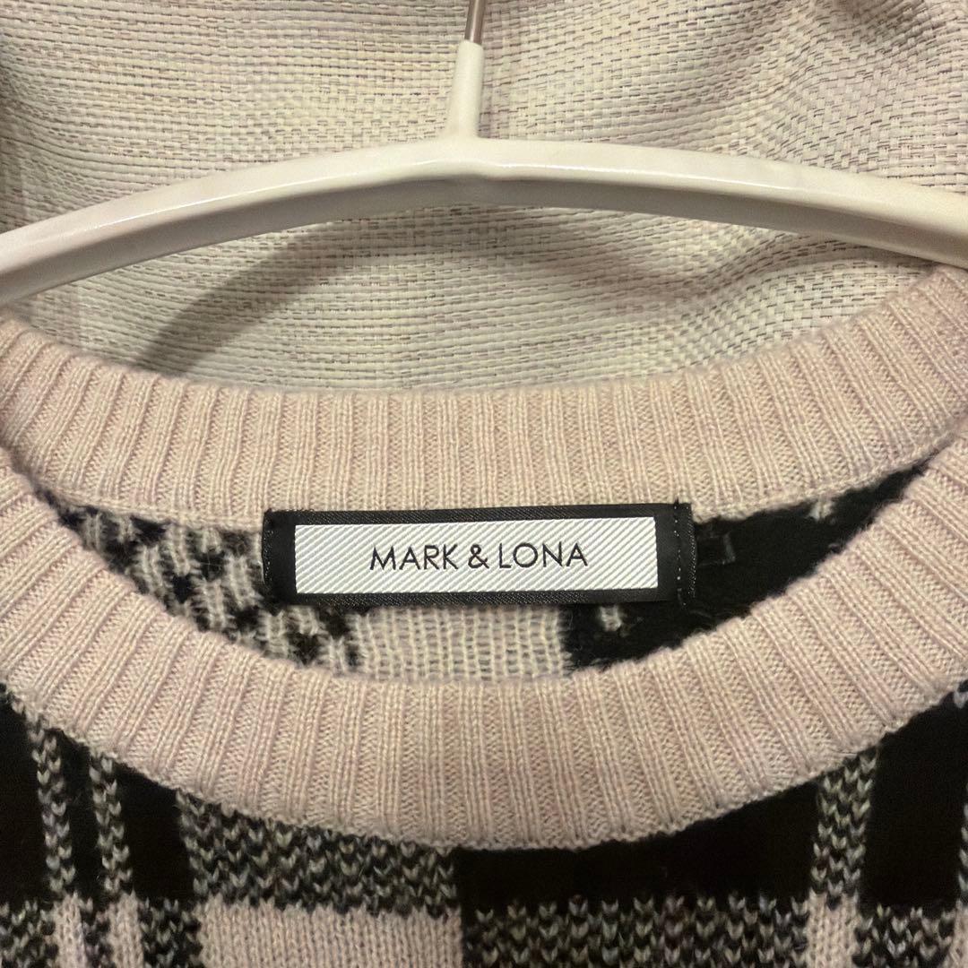 MARK & LONA チェック柄 長袖セーター