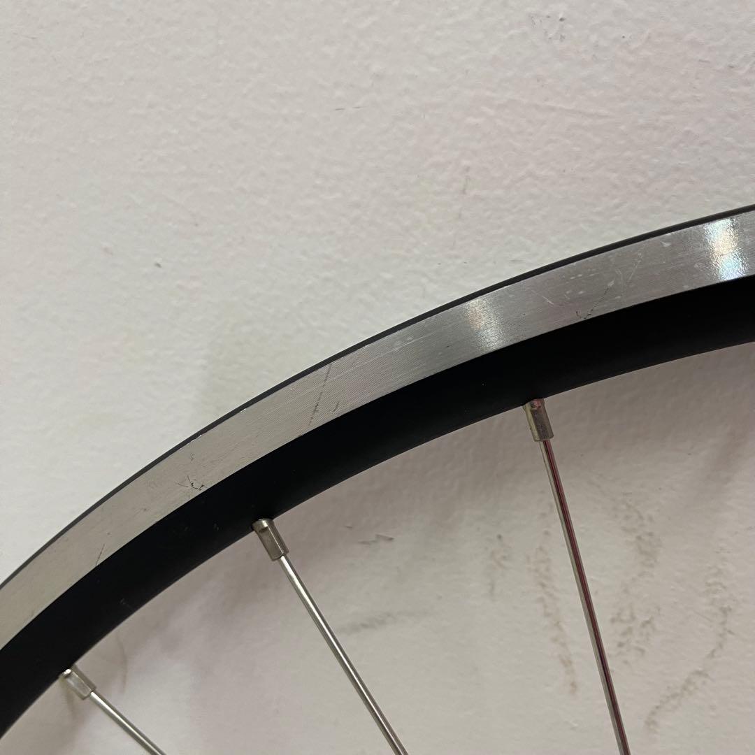 グランコンペ廃盤カラーハブ　手組みピストホイール(前輪) 700C