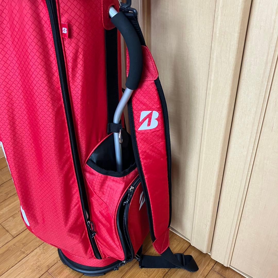 ブリヂストンBRIDGESTONEキャディーバッグ 軽量アルミフレームモデル赤