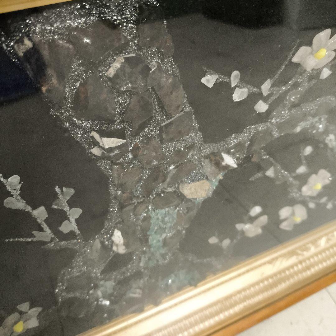 貴石画★花と鳥のデザイン アート作品