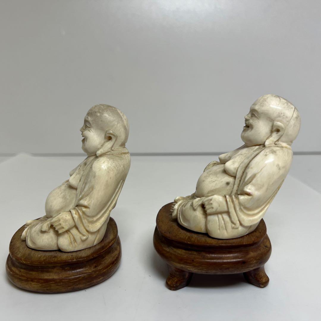 専用　極上　布袋　2体セット　410g h約10cm 東K7-1220①