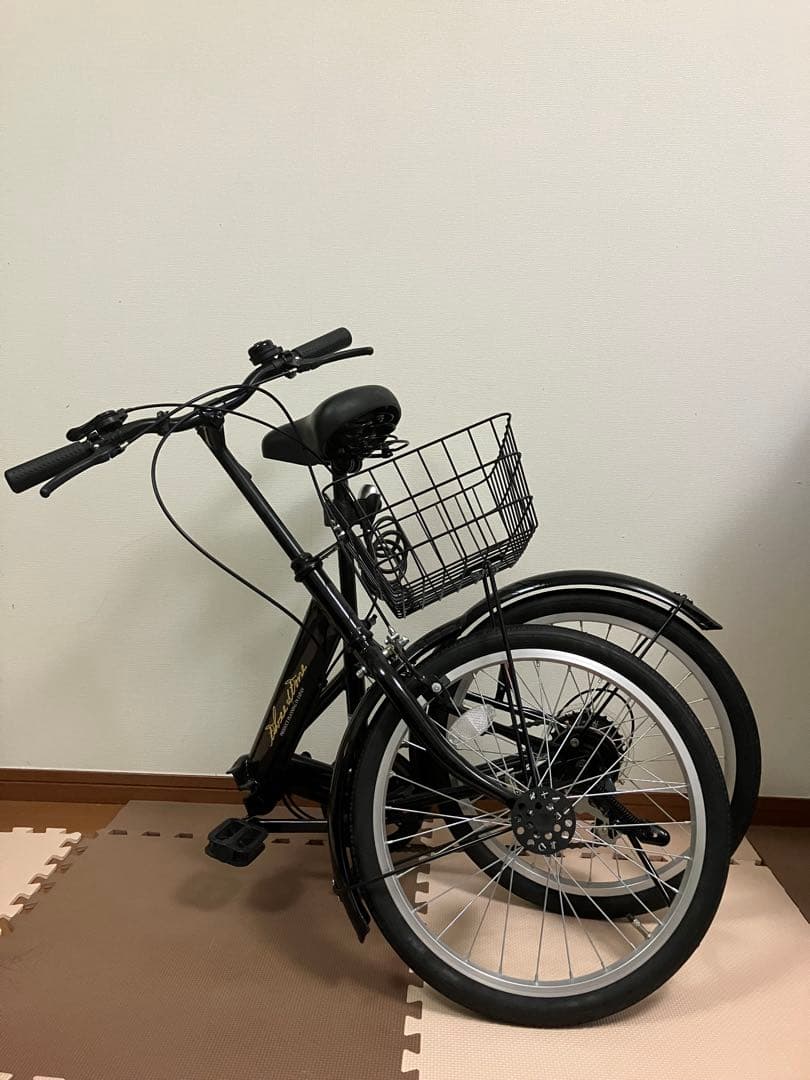 折りたたみ自転車　 20インチ　シマノ　6段変速　ブラック