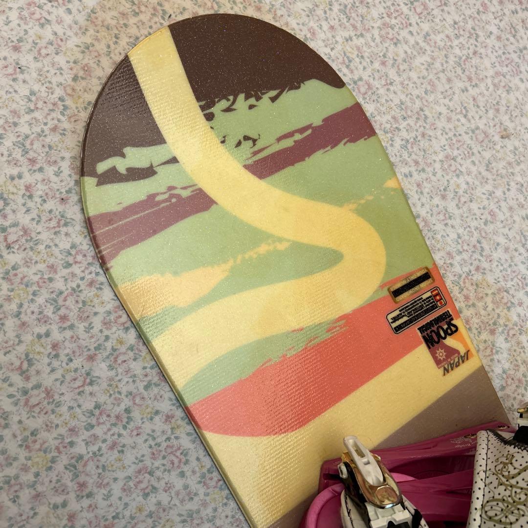 SPOON スノーボードビンディング付き140