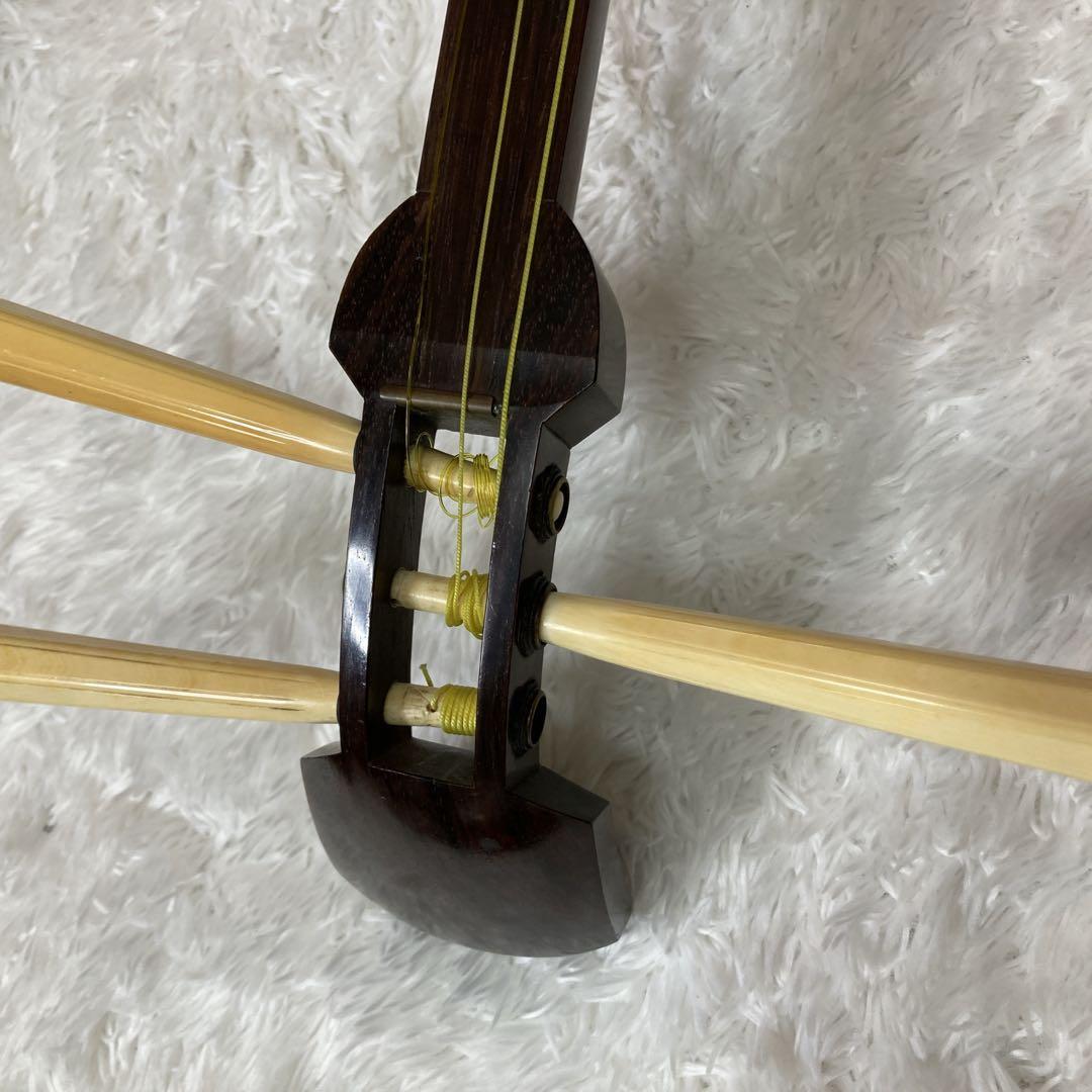 三味線　細棹　短棹　ベッコウ撥　セット　破れなし　べっこう