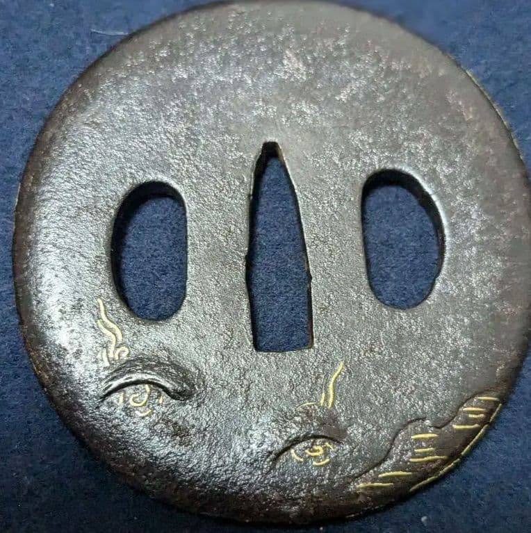 高級日本刀鍔！田植えの図！