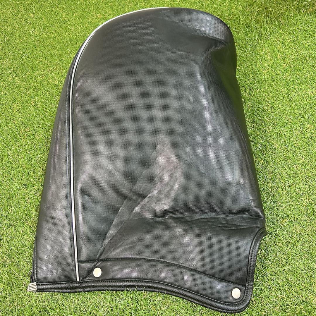 美品　マンシングウェア　キャディバッグ　キャスター　2輪　レザー調　ゴルフ　黒