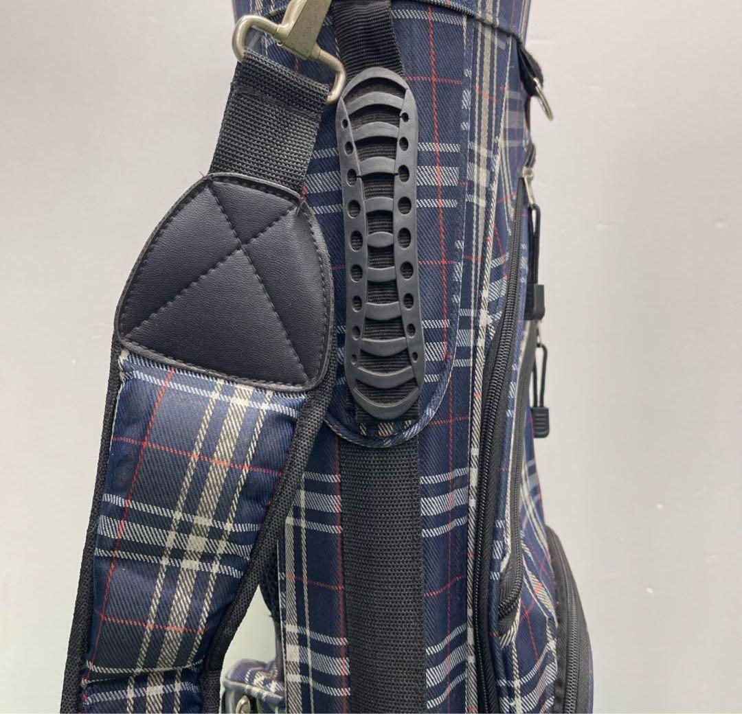 opst オプスト 8インチ ゴルフバッグ　チェック　ネイビー