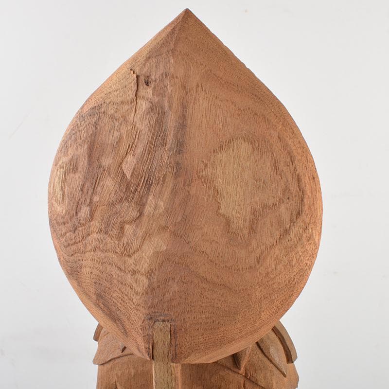 仏教美術　米林菊彫人作　木彫　聖観世音菩薩像　仏像　共箱　V　R6142B