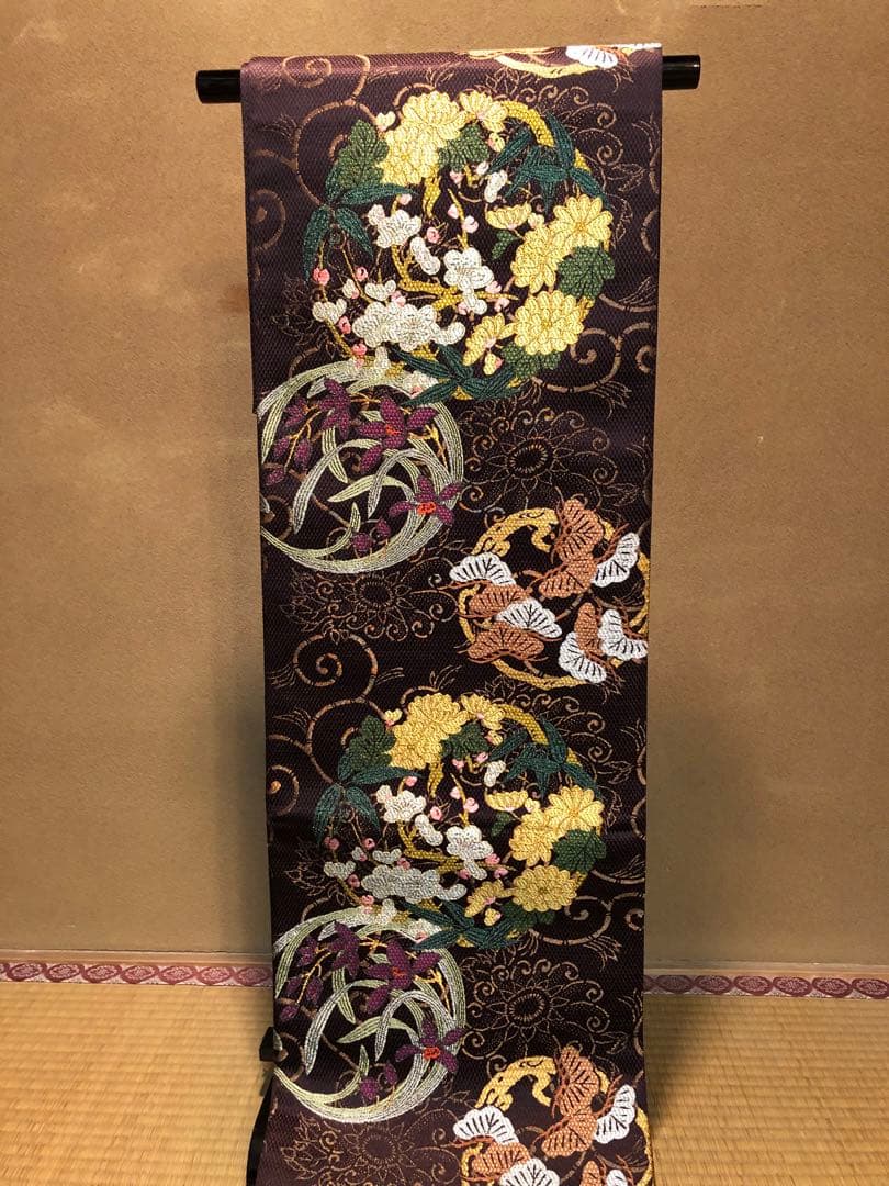 手 機 袋 帯　　　花　の　丸　紋